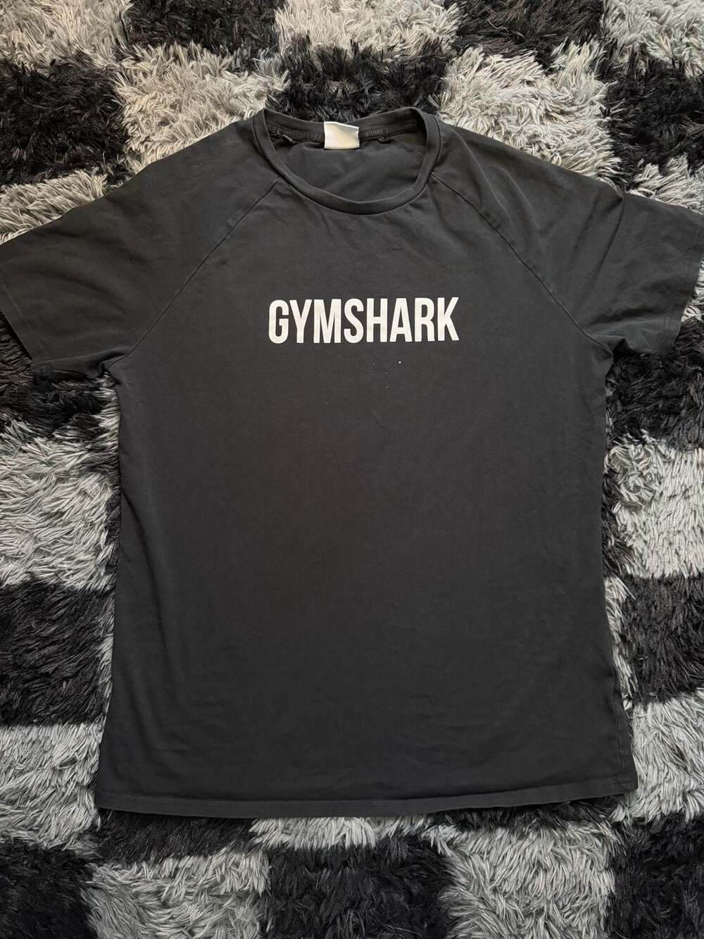 Gymshark T-Shirt Size L Black Logo Graphic Fitness Gym Workout Tee